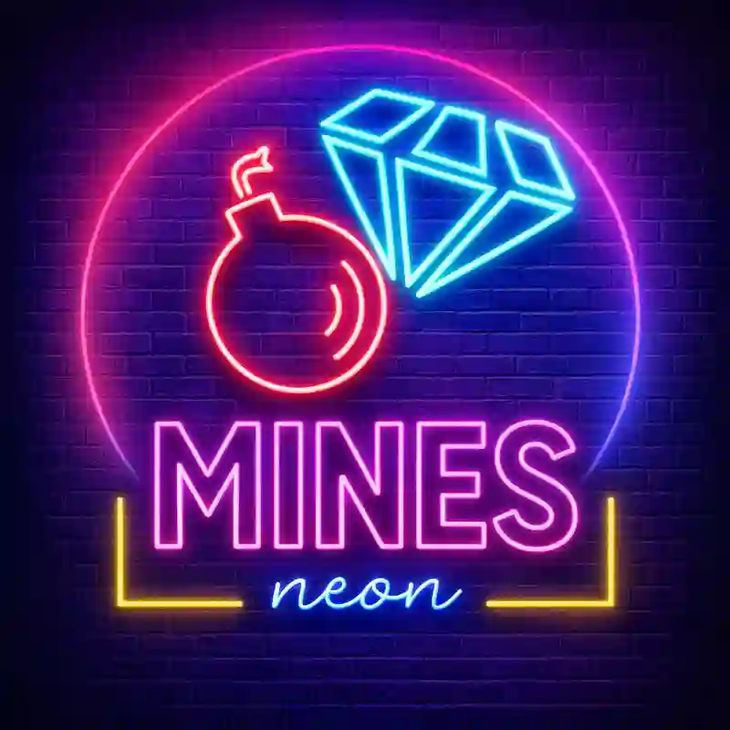 Mines Neon casino game play in tarabet